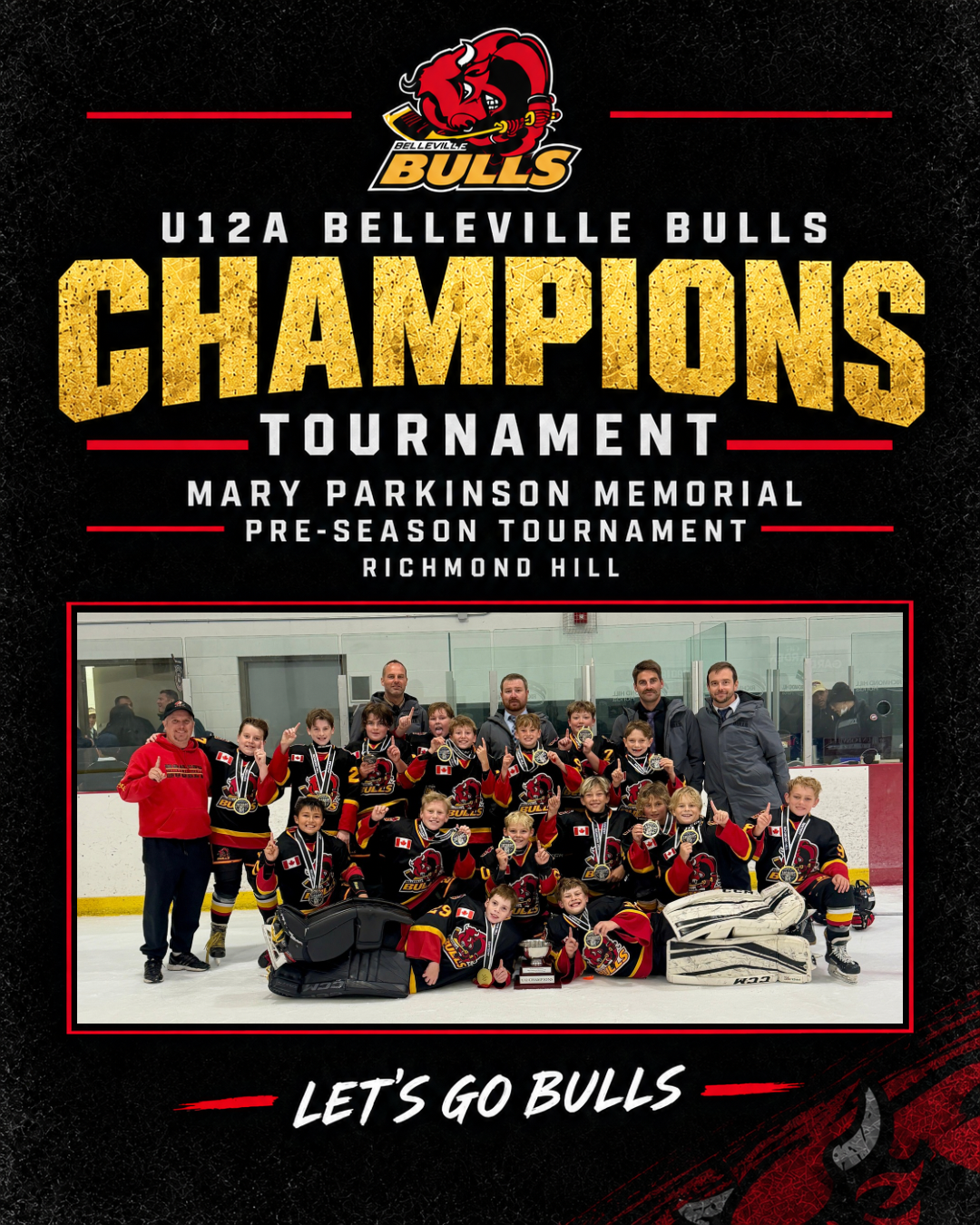 Belleville Bulls U12A champions at Richmond Hill tournament