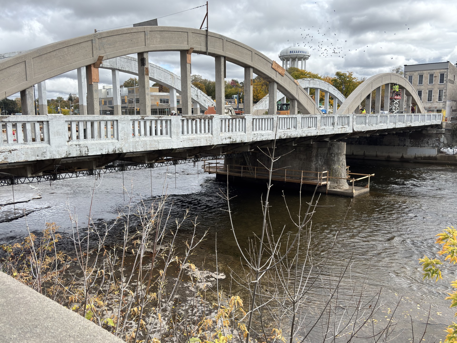Bridge work continues