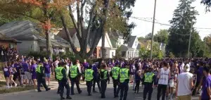 Police supervising homecoming celebrations