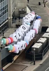 Bubble Taylor sign outside Rogers Center from taylorerastour Instagram