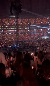 Glowing bracelets lights up stadium - Photo Credit: Briar Wilson