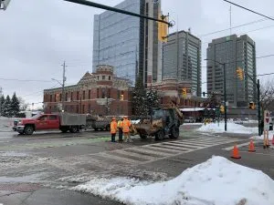 Construction starting at Waterloo Street and Dundas.