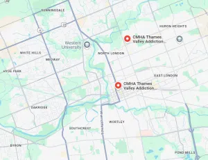 Map of current HART hubs in London