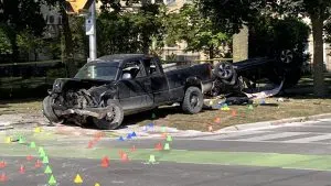 front photo of collision