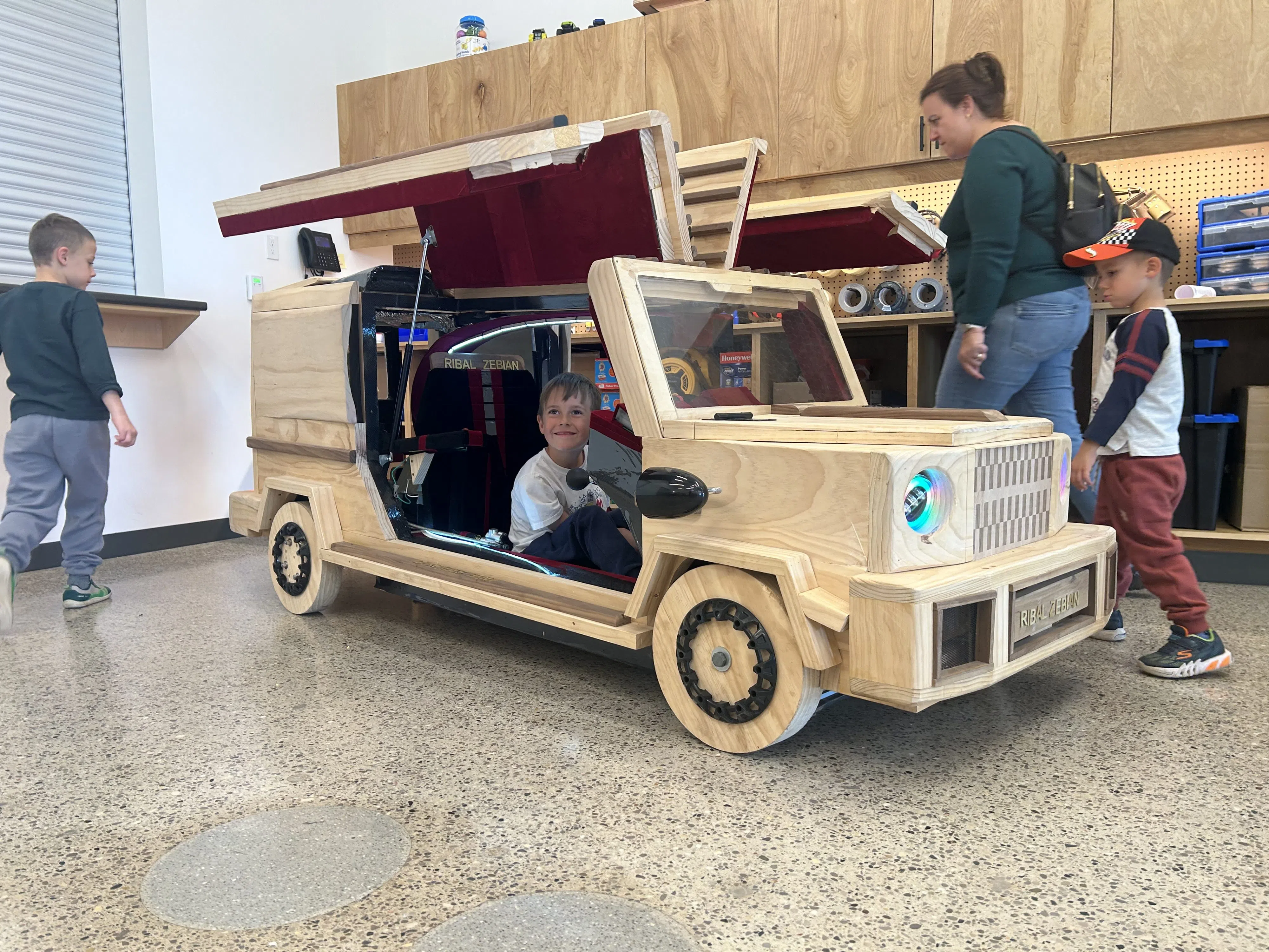 left side of zebian's wood car