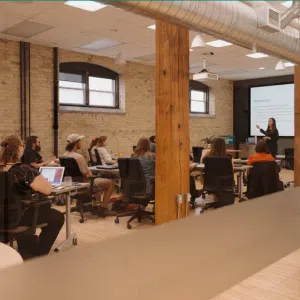 A presentation happening inside Innovation Works