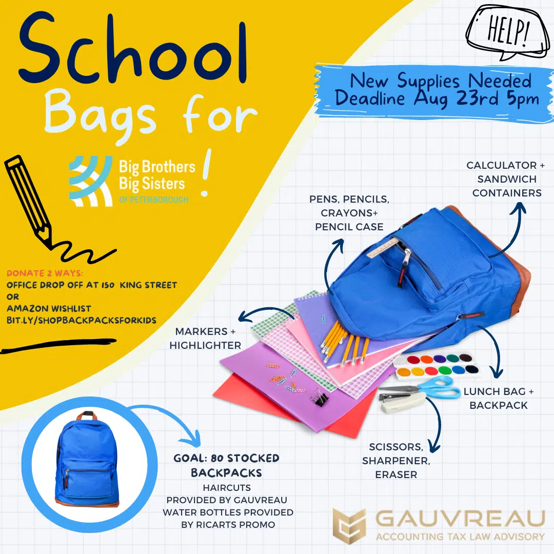 Peterborough Accounting Firm Holding Second Annual BacktoSchool