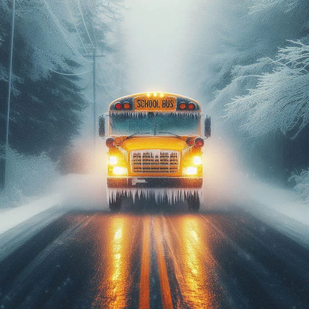 All school buses cancelled today ahead of potential flash freeze