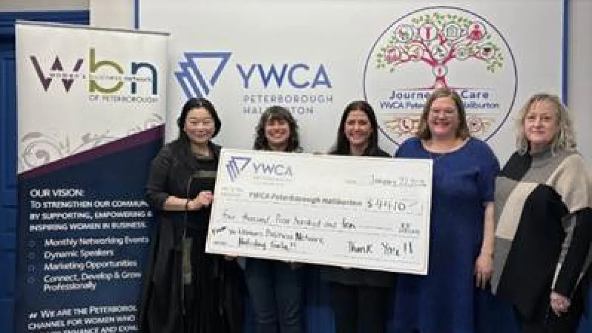 Women’s Business Network donates funds from Holiday Gala to YWCA Peterborough Haliburton