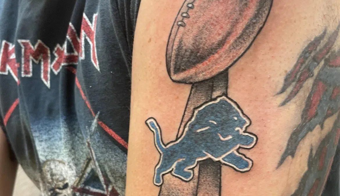 Optimistic Detroit Fan Gets a Super Bowl Champion Tattoo 102.9 The Buzz