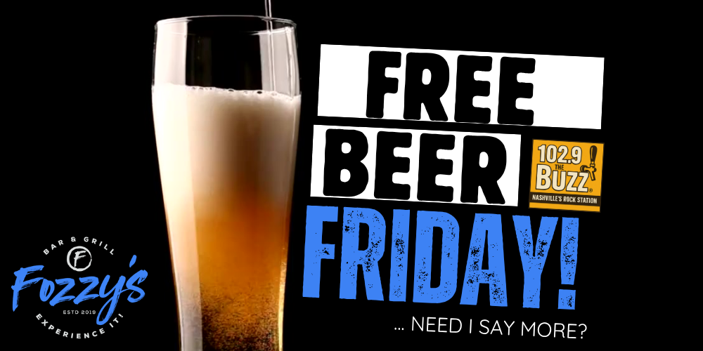 FREE BEER FRIDAY!