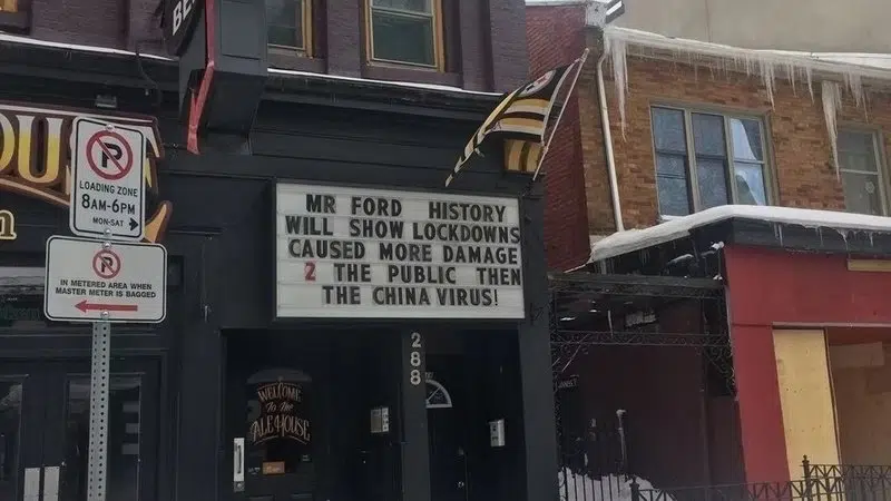 London Ale House sign upsets community