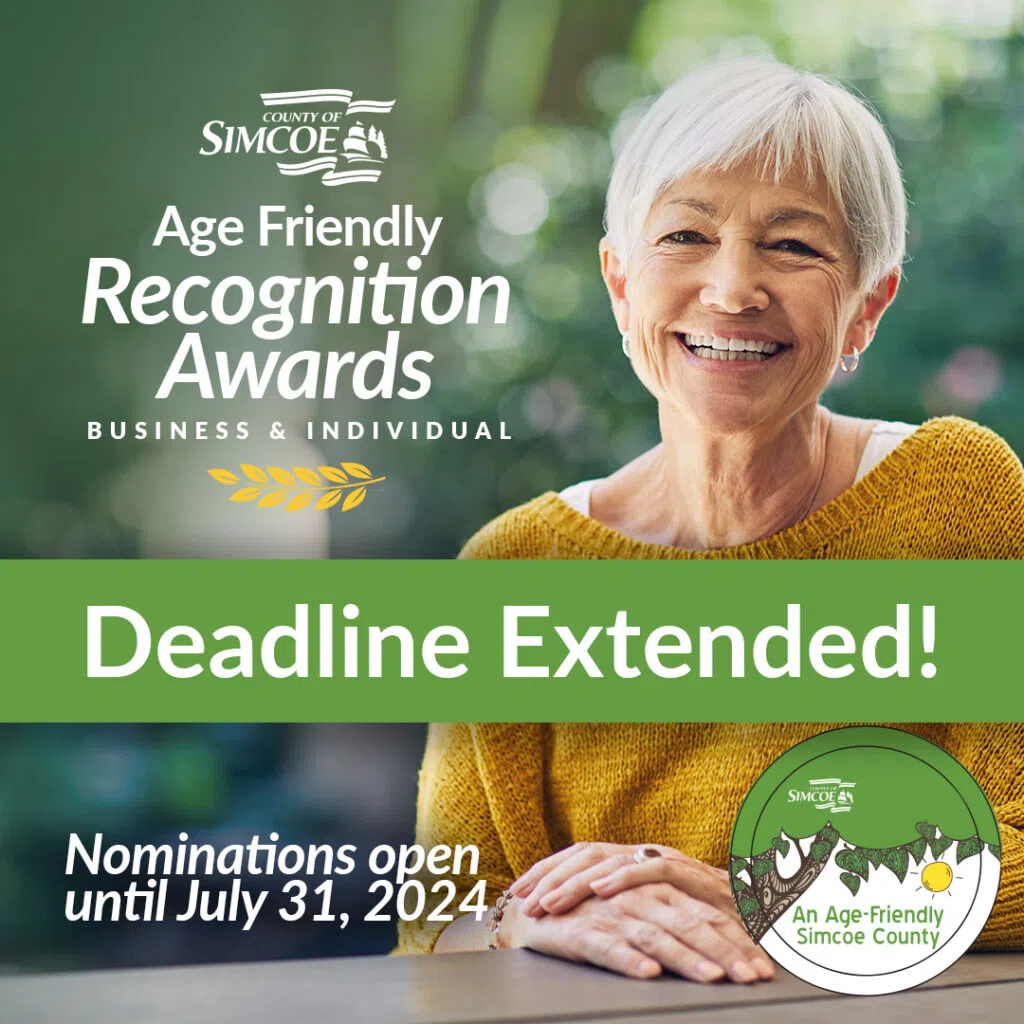 Nomination Period Extended for Age-Friendly Business and Individual in Simcoe County