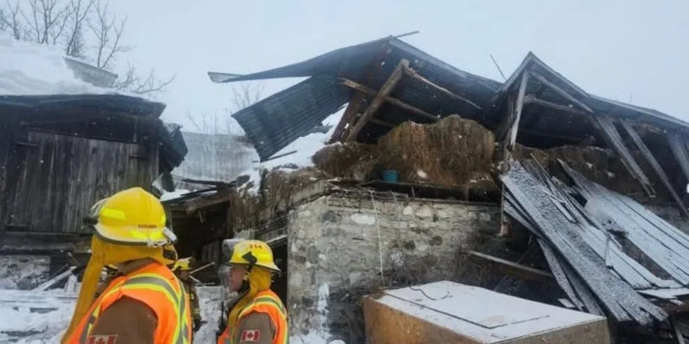 Barn Collapses In Oro - Medonte