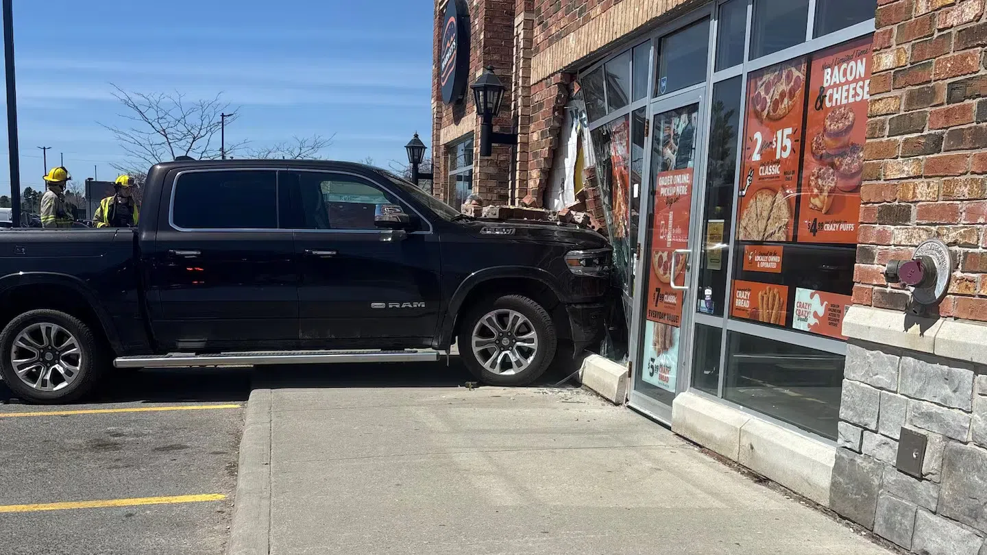 Truck Drives Into Local Pizza Shop