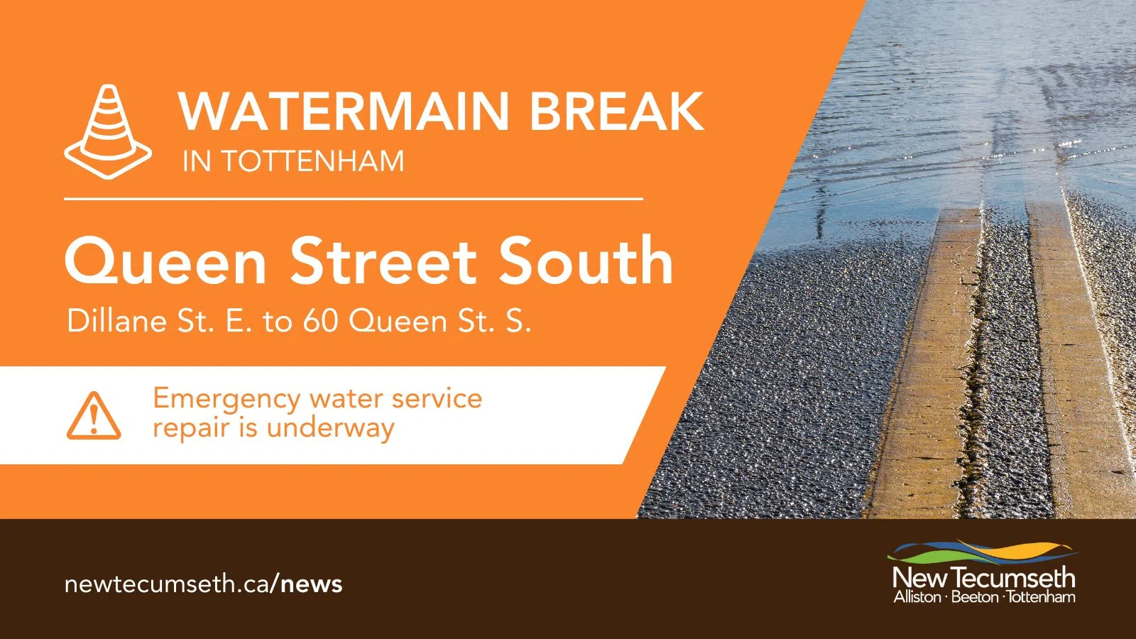 Watermain Break In Tottenham