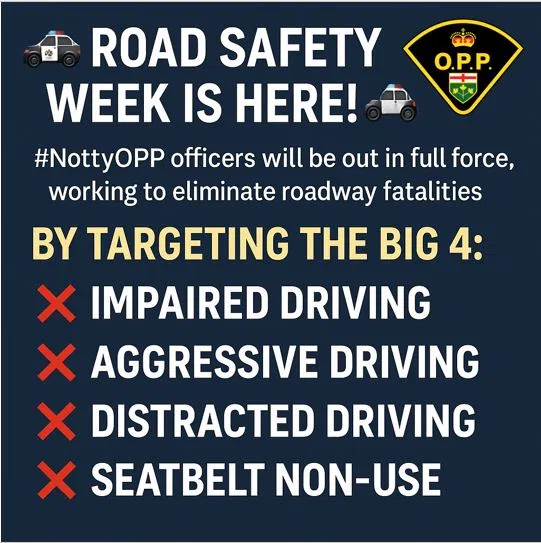 OPP Patrols & Enforcement To Increase During Road Safety Week