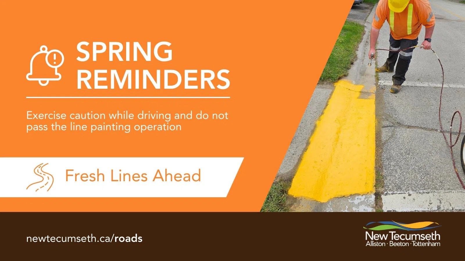 Roadway Line Painting Begins In New Tecumseth