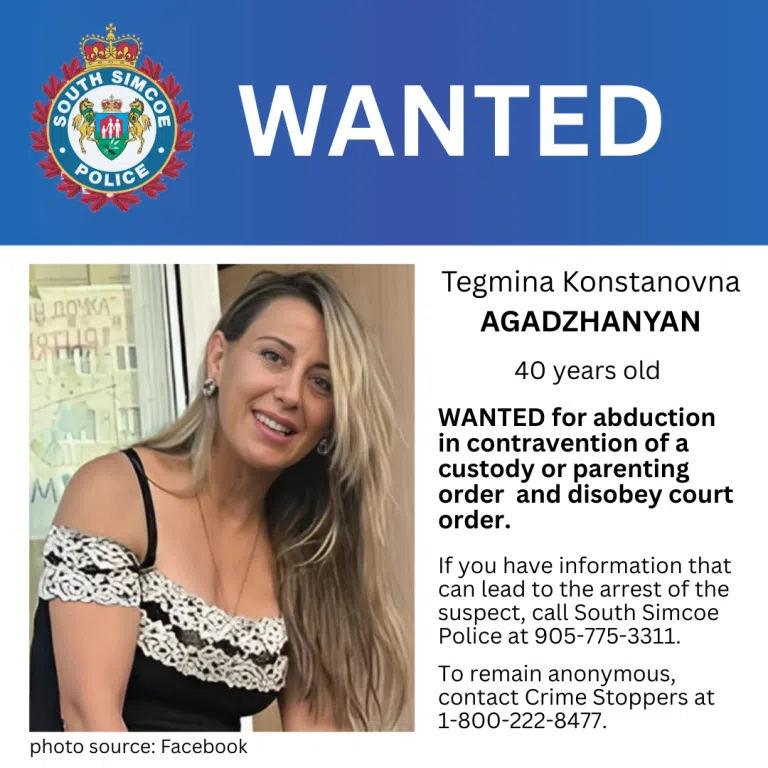 Innisfil woman wanted after fleeing to Russia with abducted child