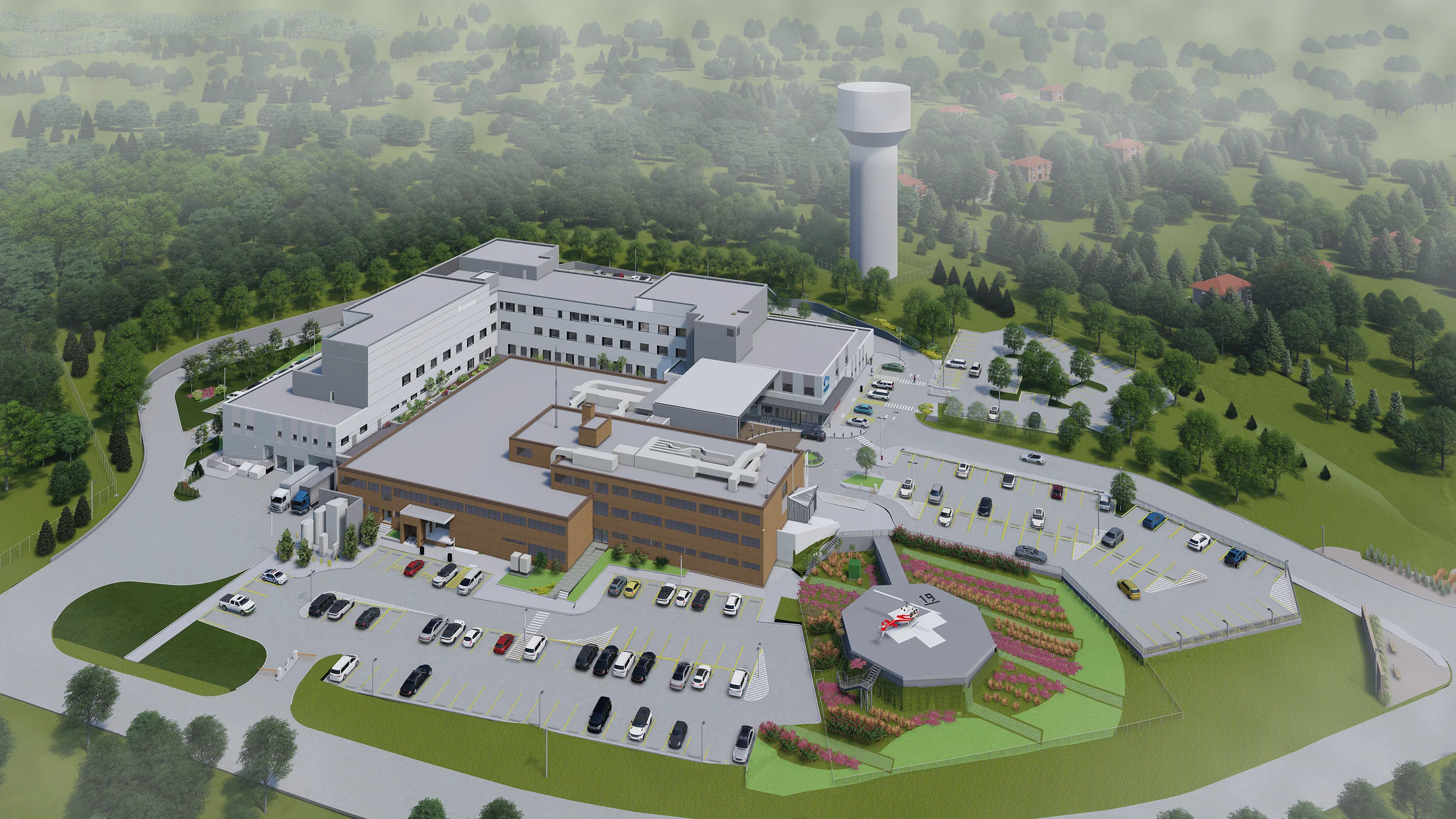 Helipad construction underway at Stevenson Memorial Hospital