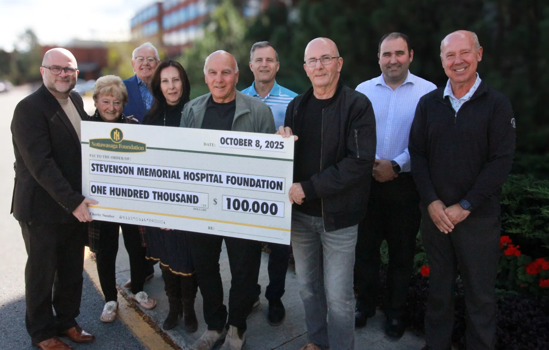 Nottawasaga Foundation donates additional $100,000 to Stevenson Memorial Hospital Foundation