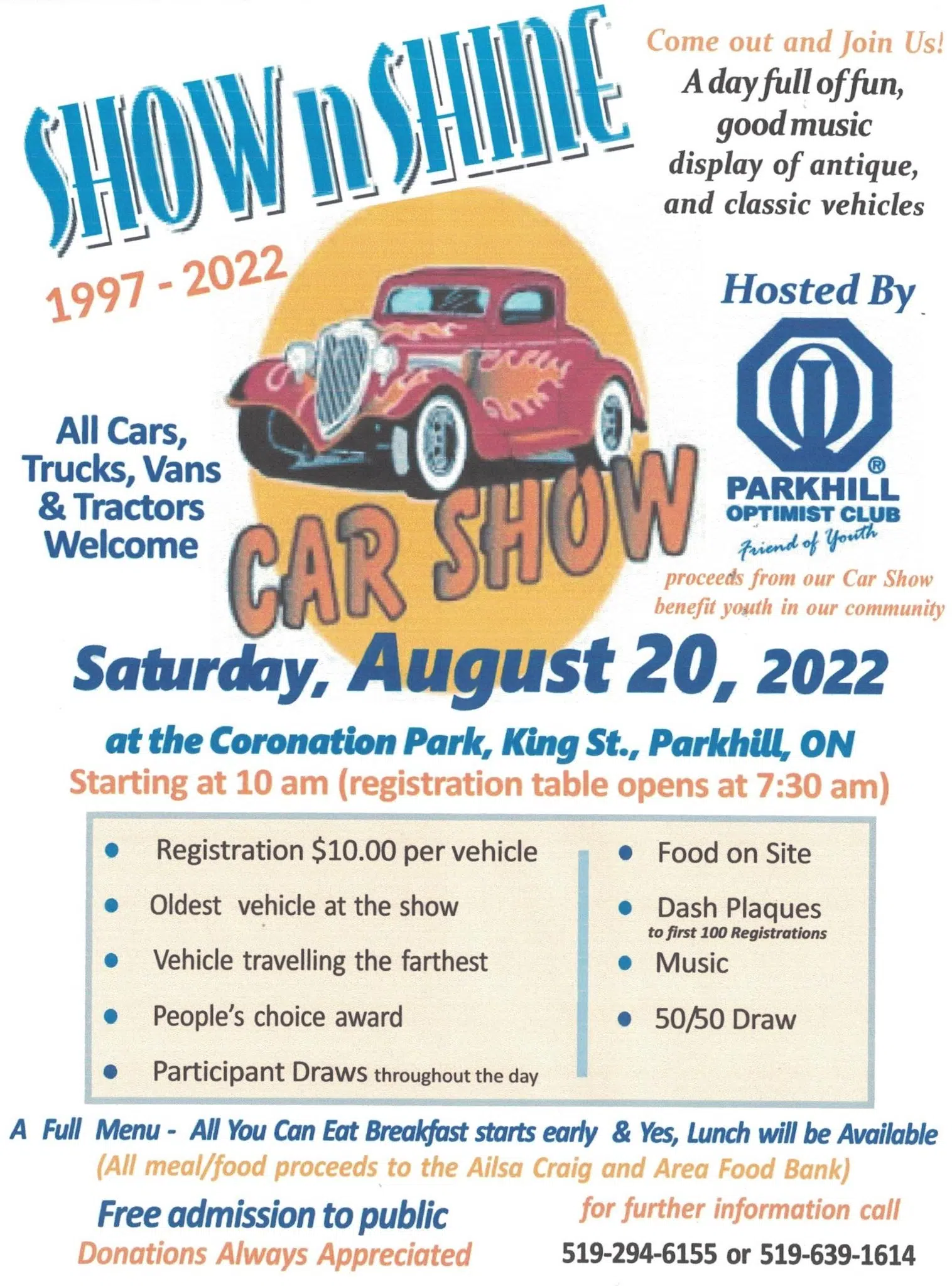 Car Show in Parkhill for Charity Set to Go for Saturday | 105.7 ...