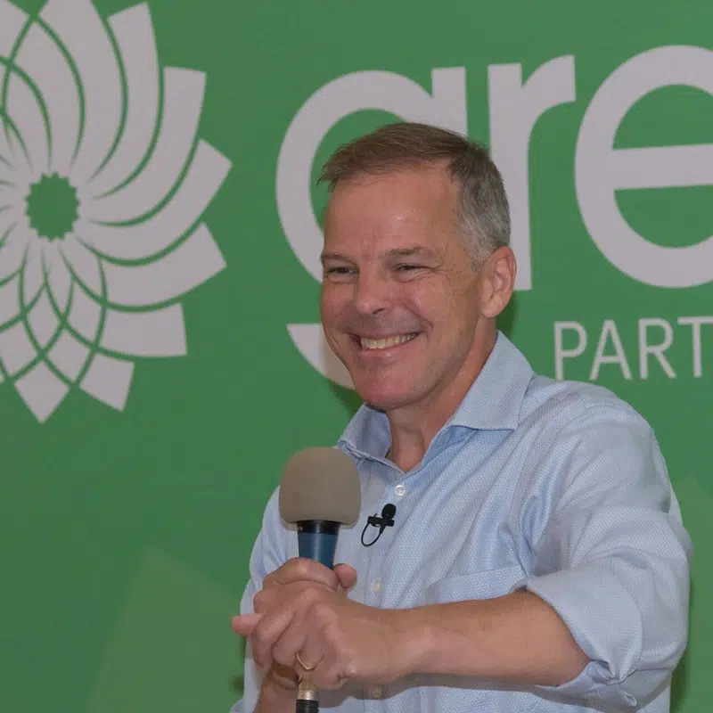 David Merner stops by Dufferin-Caledon on his cross country Green Party leadership tour