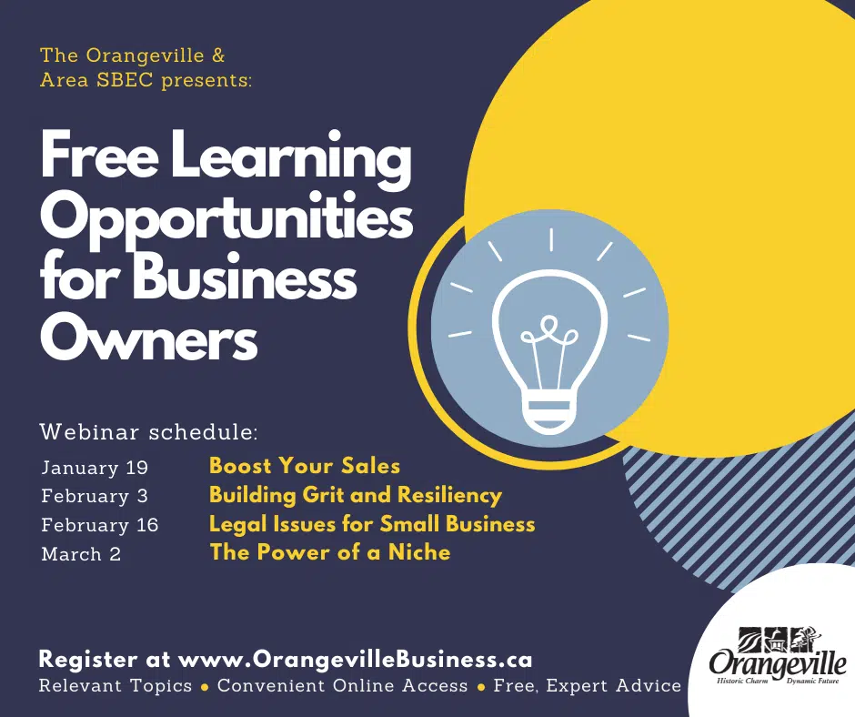 Free learning opportunities for Orangeville business owners