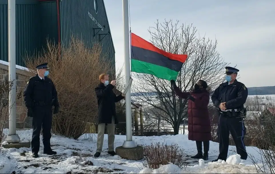 Pan-African Flag raised in celebration of Black History Month in Dufferin County