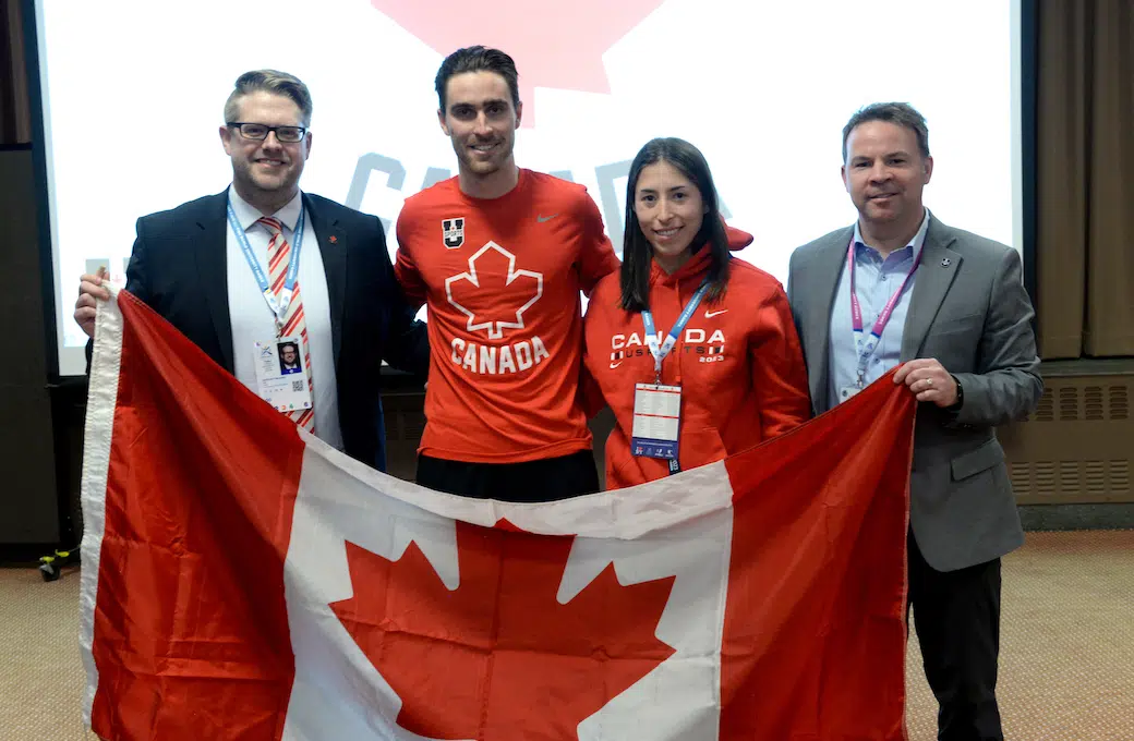 Local Cross-Country Skier Alex Maycock Flag Bearer for Team Canada