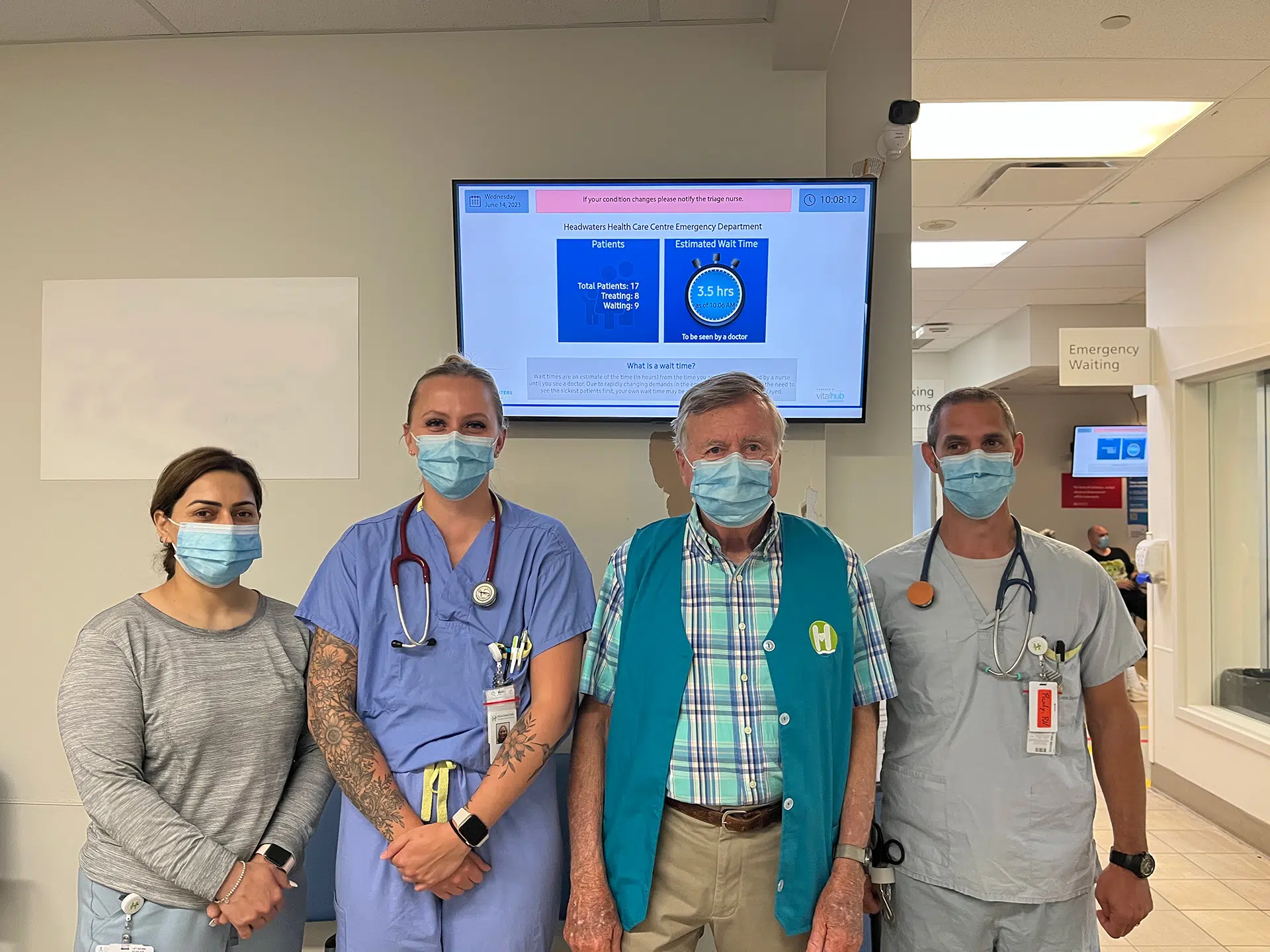 New Wait Time Clock at Headwaters Health Care Centre Emergency Department & Online