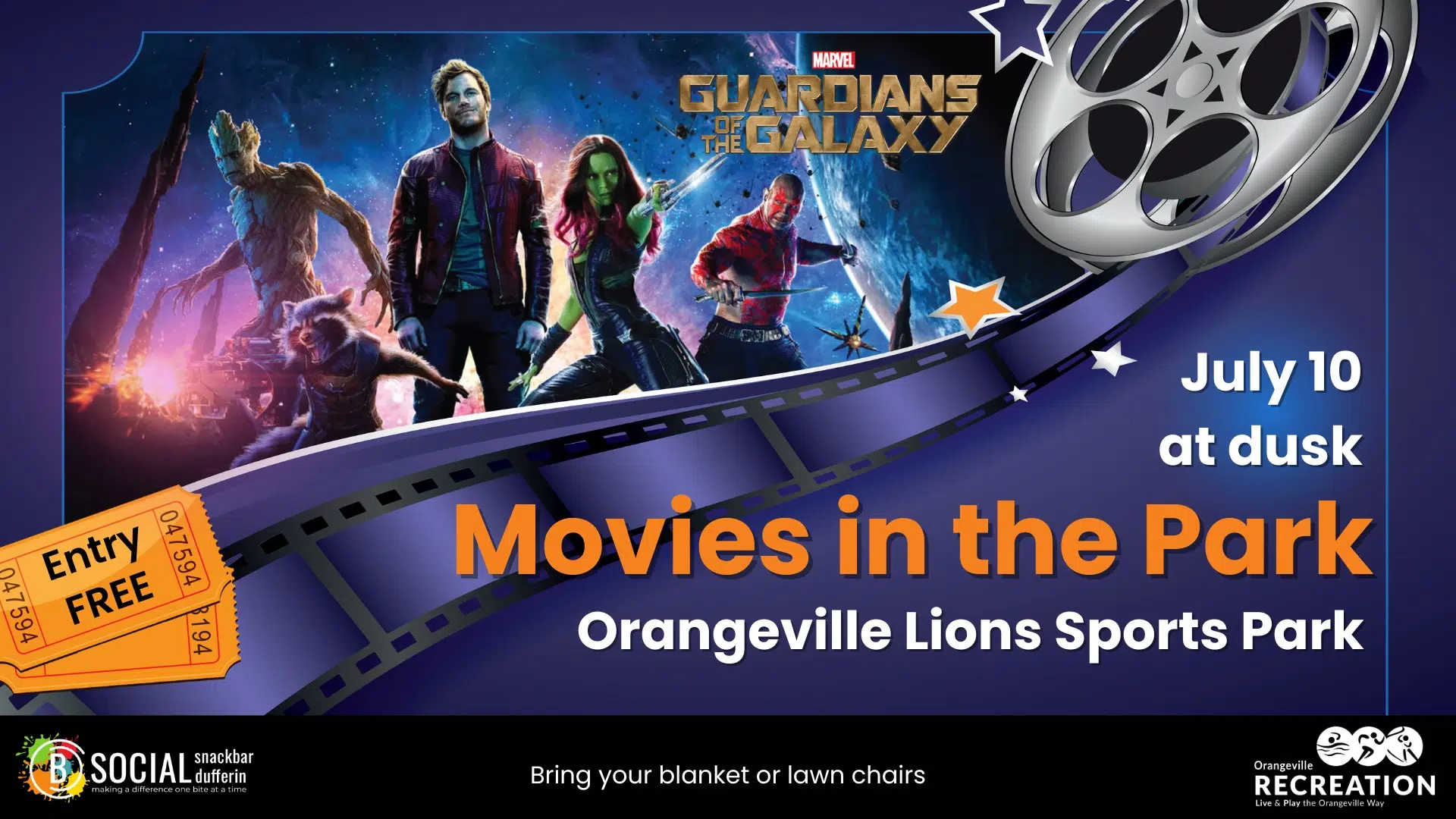 Enjoy A Free Movie at the Orangeville Lions Sports Park