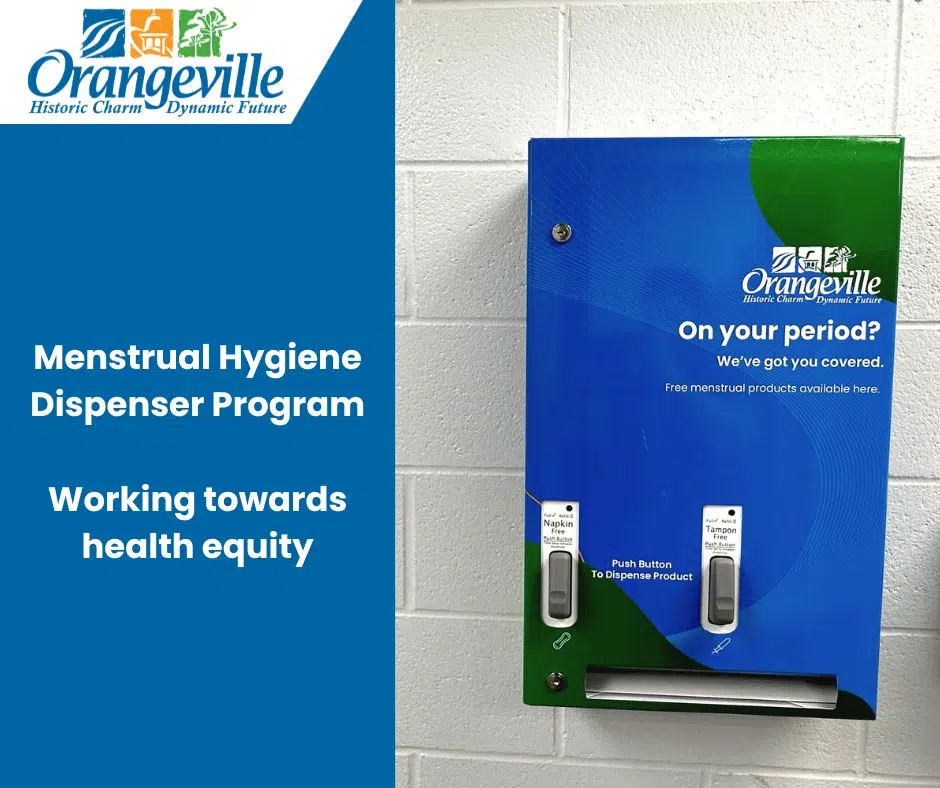 Free Menstrual Product Dispensers in Orangeville Public Facilities