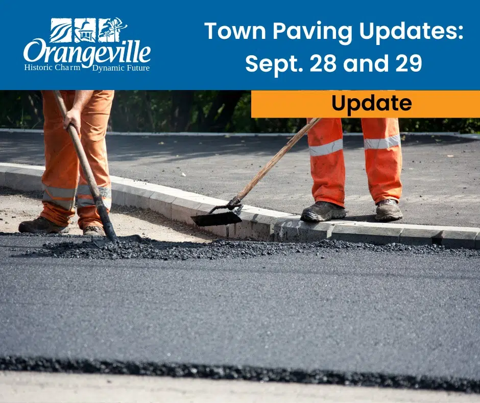 Town of Orangeville Paving Updates
