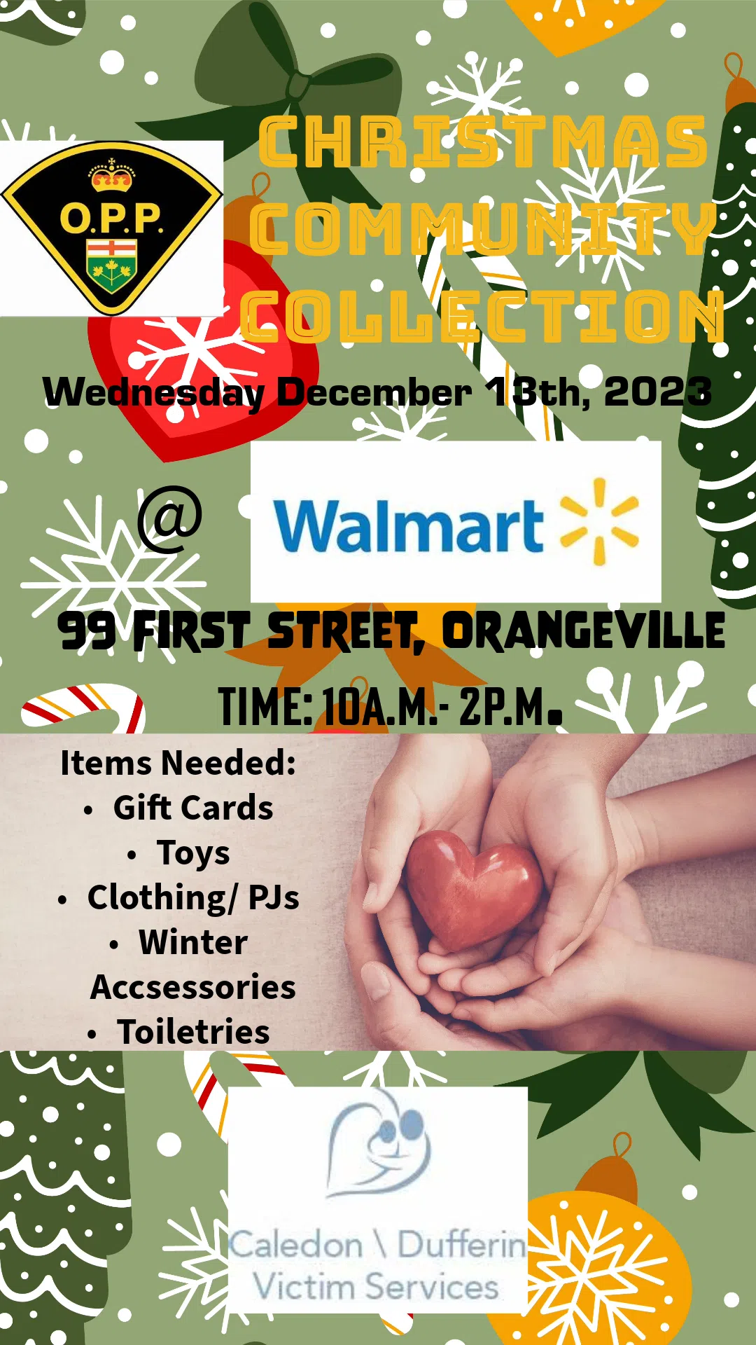 Dufferin OPP Christmas Community Collection FM101 Orangeville Today
