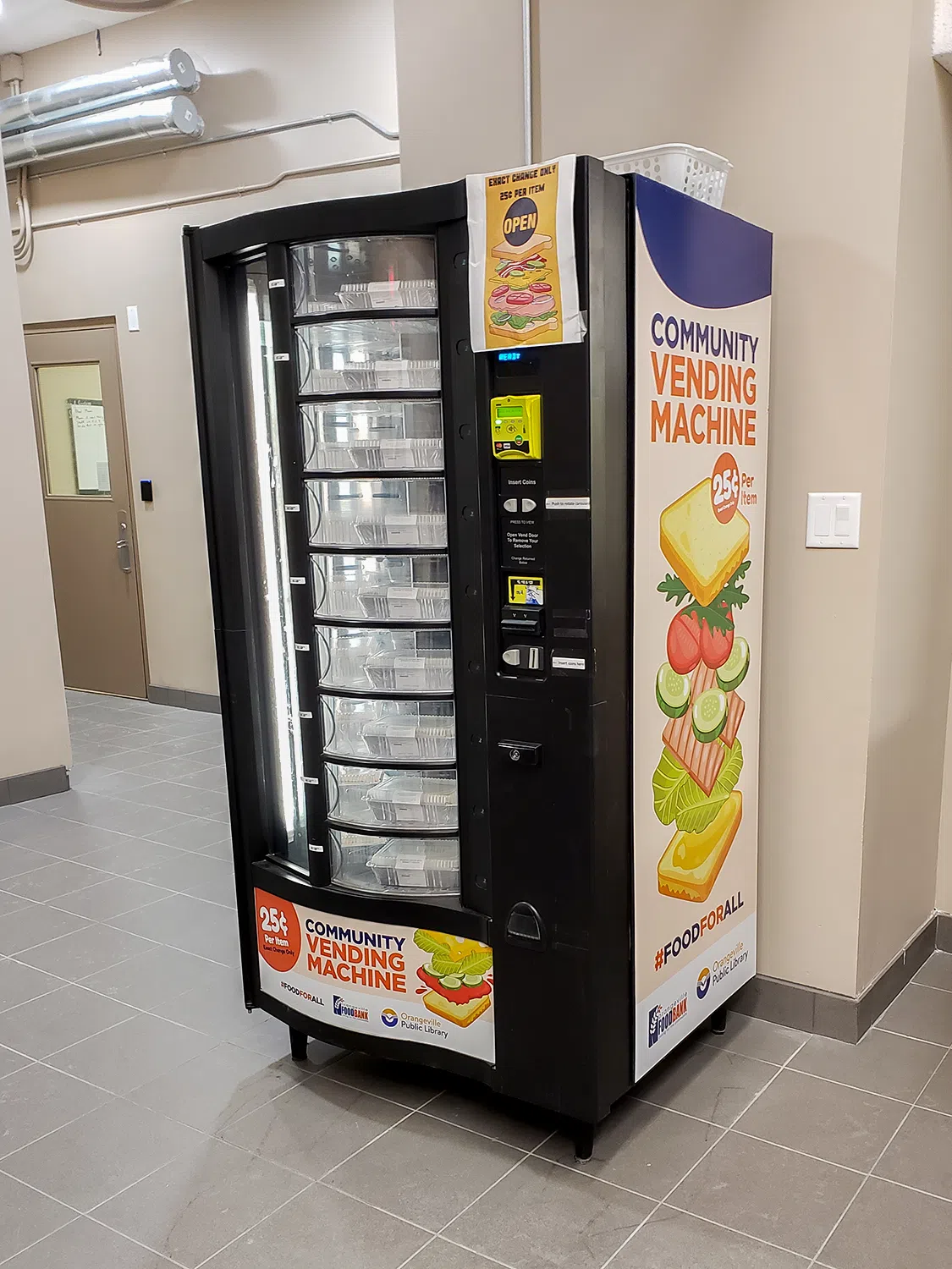 Community Vending Machine Moved To Orangeville Public Library