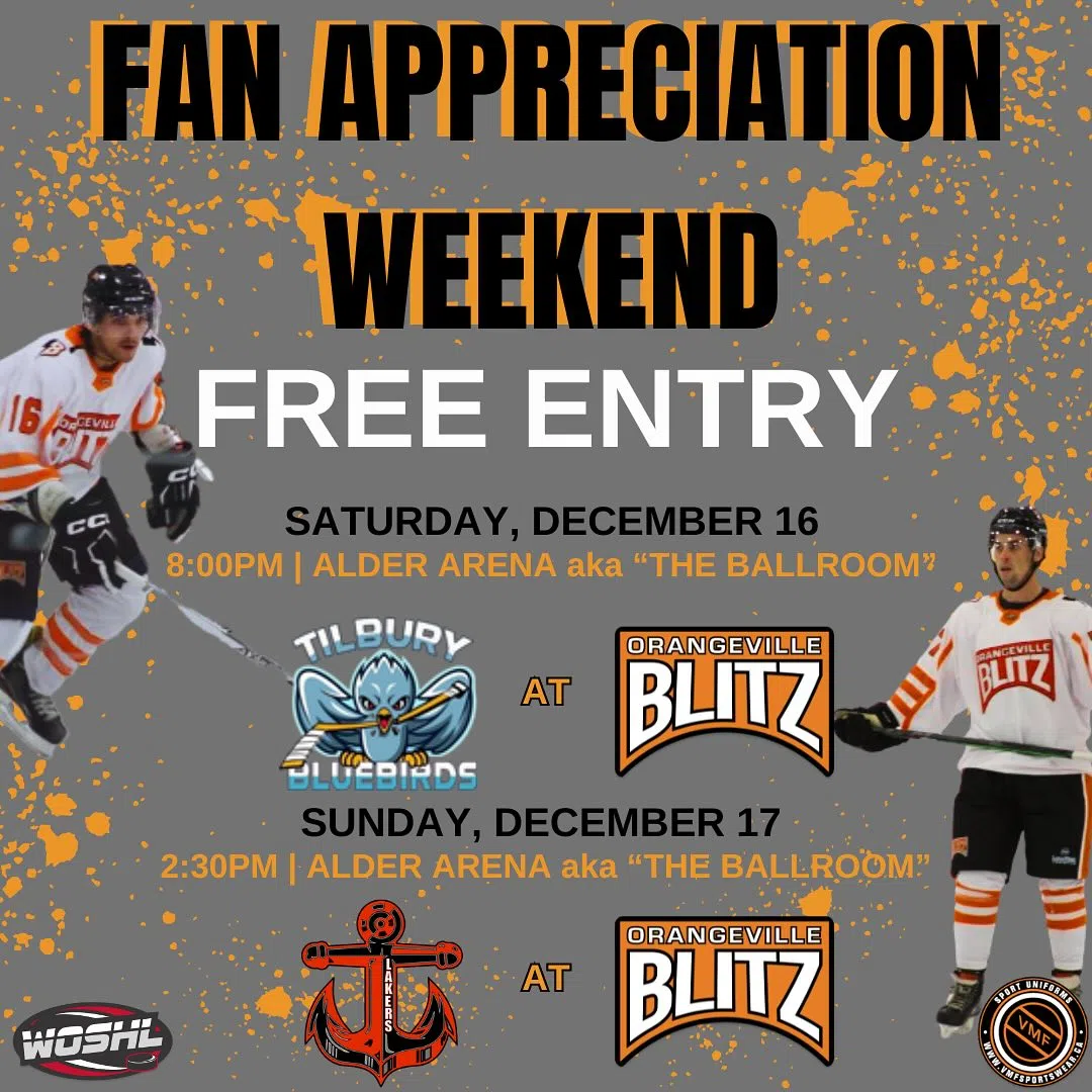 Free Orangeville Blitz Hockey This Weekend