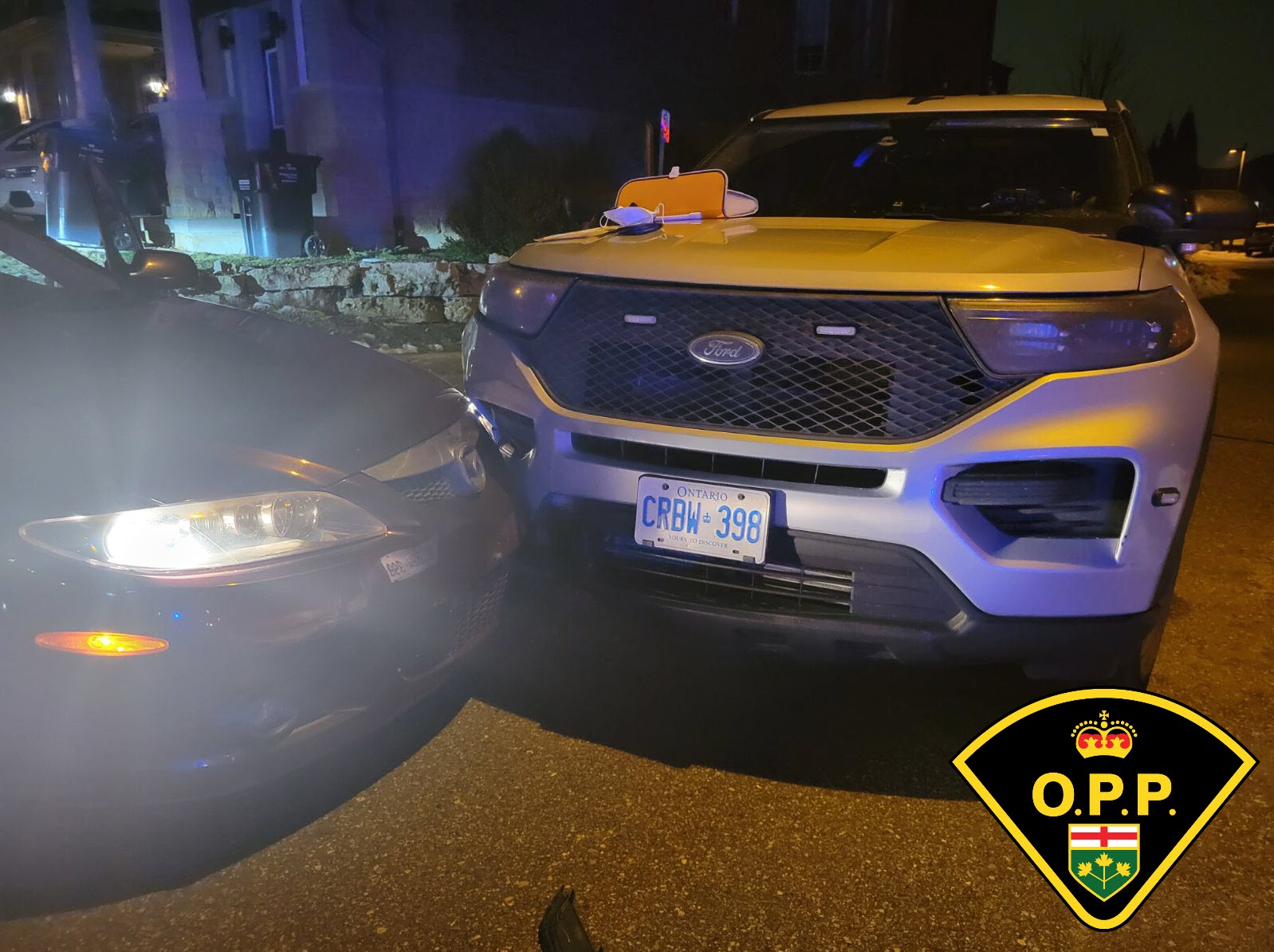 Stolen Vehicle Hits A Police Cruiser In Caledon