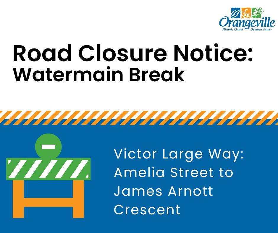 Water Main Break on Victor Large Way