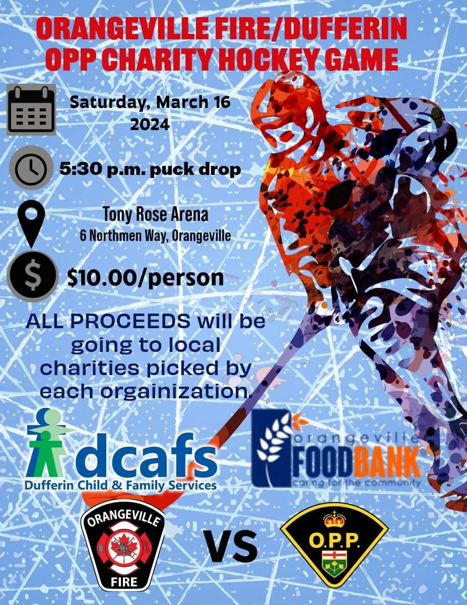 Dufferin OPP & Orangeville Fire Hockey Night