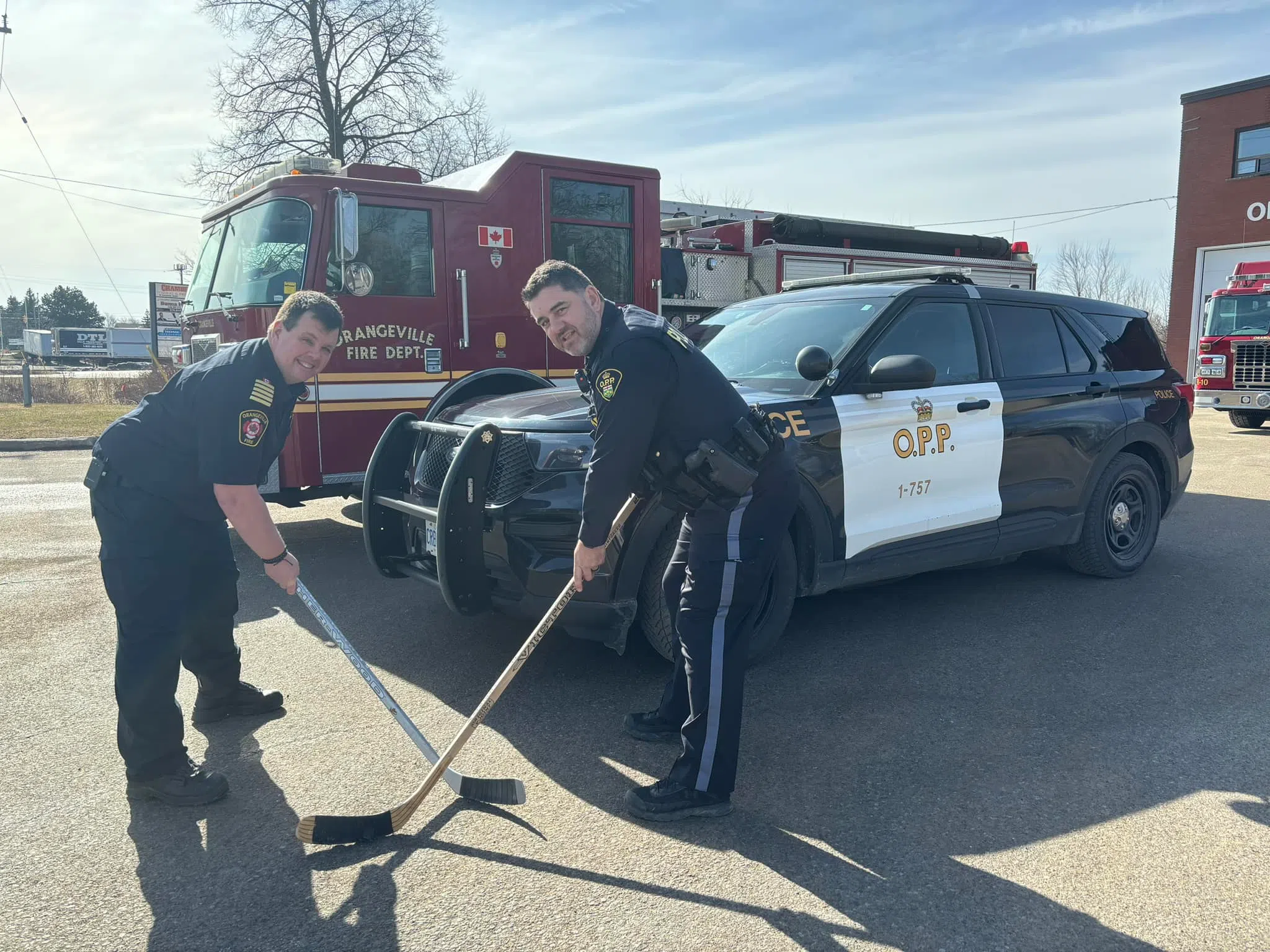 Dufferin OPP & Orangeville Fire Charity Hockey Game Results