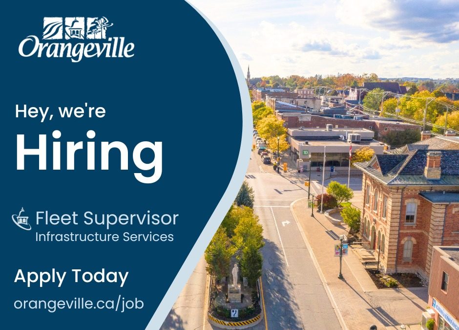 Town Of Orangeville Hiring Fleet Supervisor - Vimarsana News