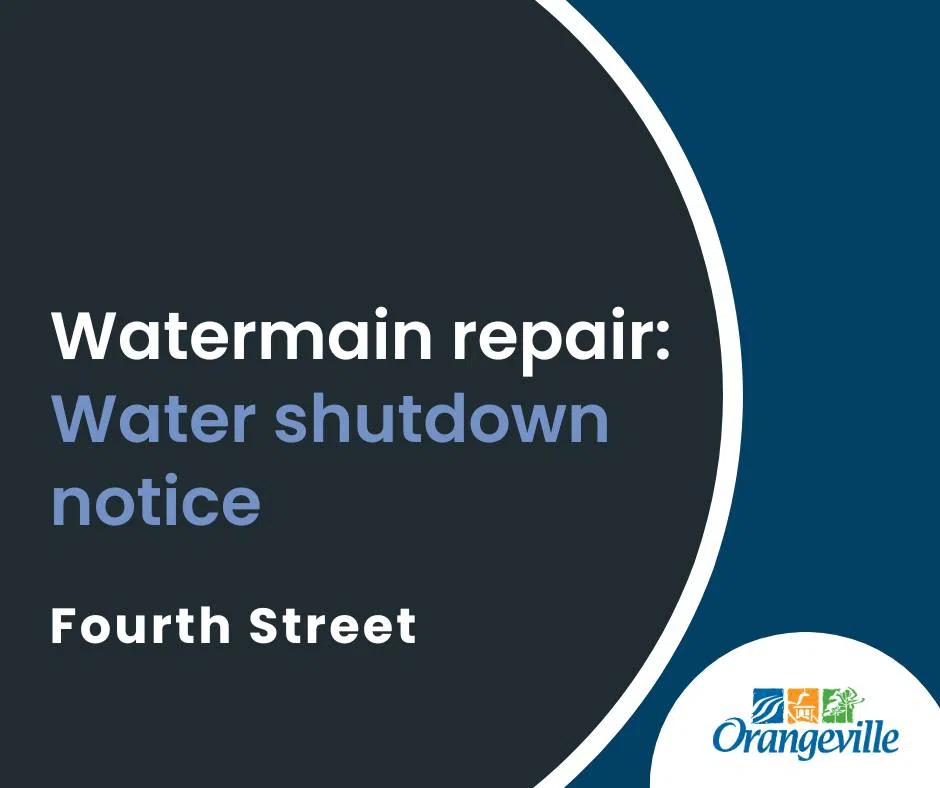 Water Service Shut Down In Orangeville