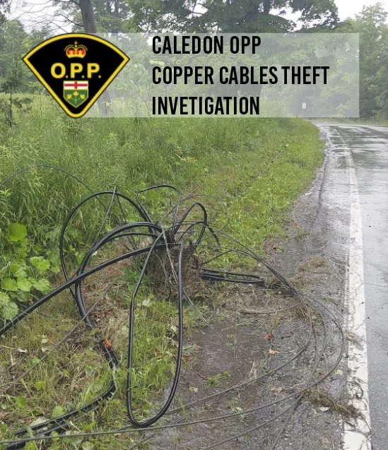 Copper Cable Cut & Stolen In Caledon