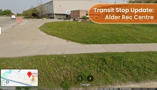 Bus Stop at Alder Rec Centre Moving