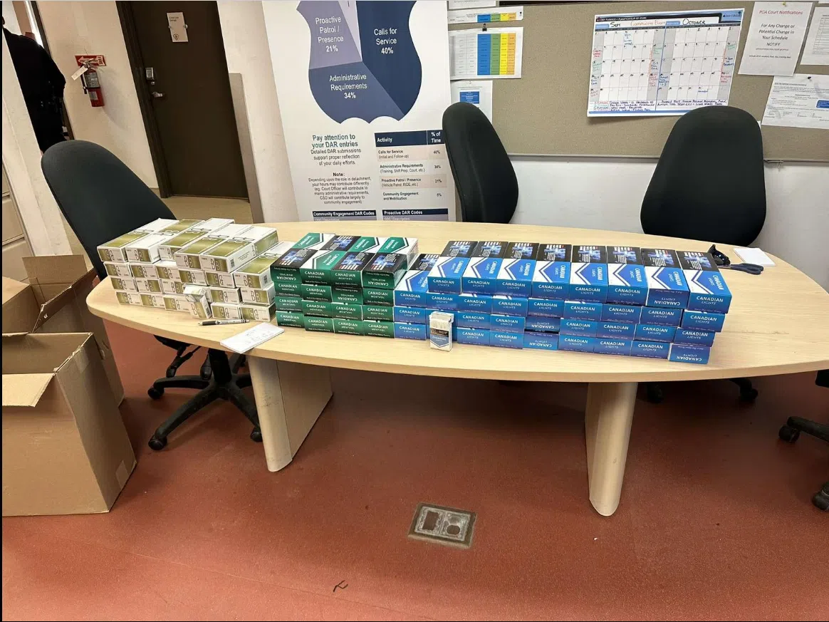 72 cartons of unmarked cigarettes seized in Dufferin County