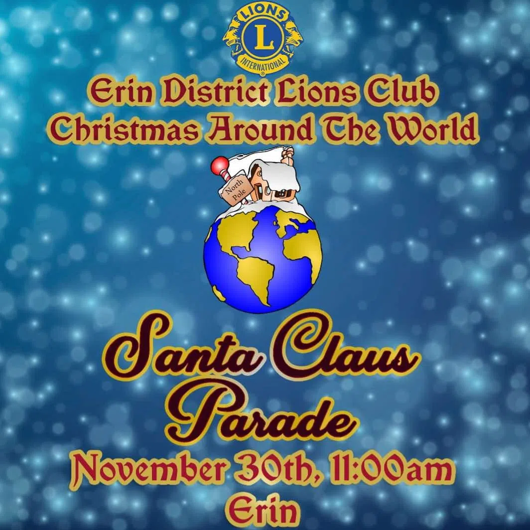 Santa comes to Erin this Saturday