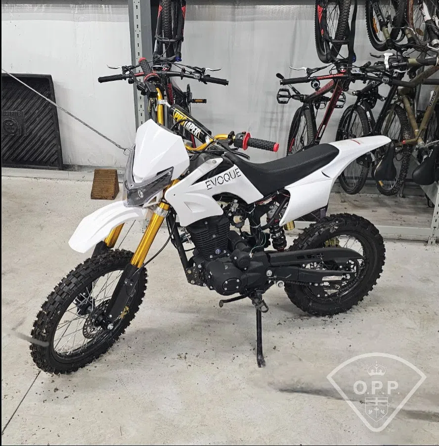 Unclaimed dirt bike from Caledon