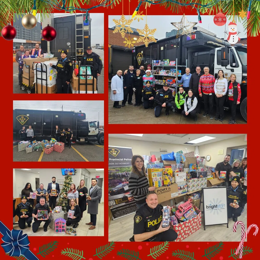 Caledon OPP conducts Cram A Truck toy drive