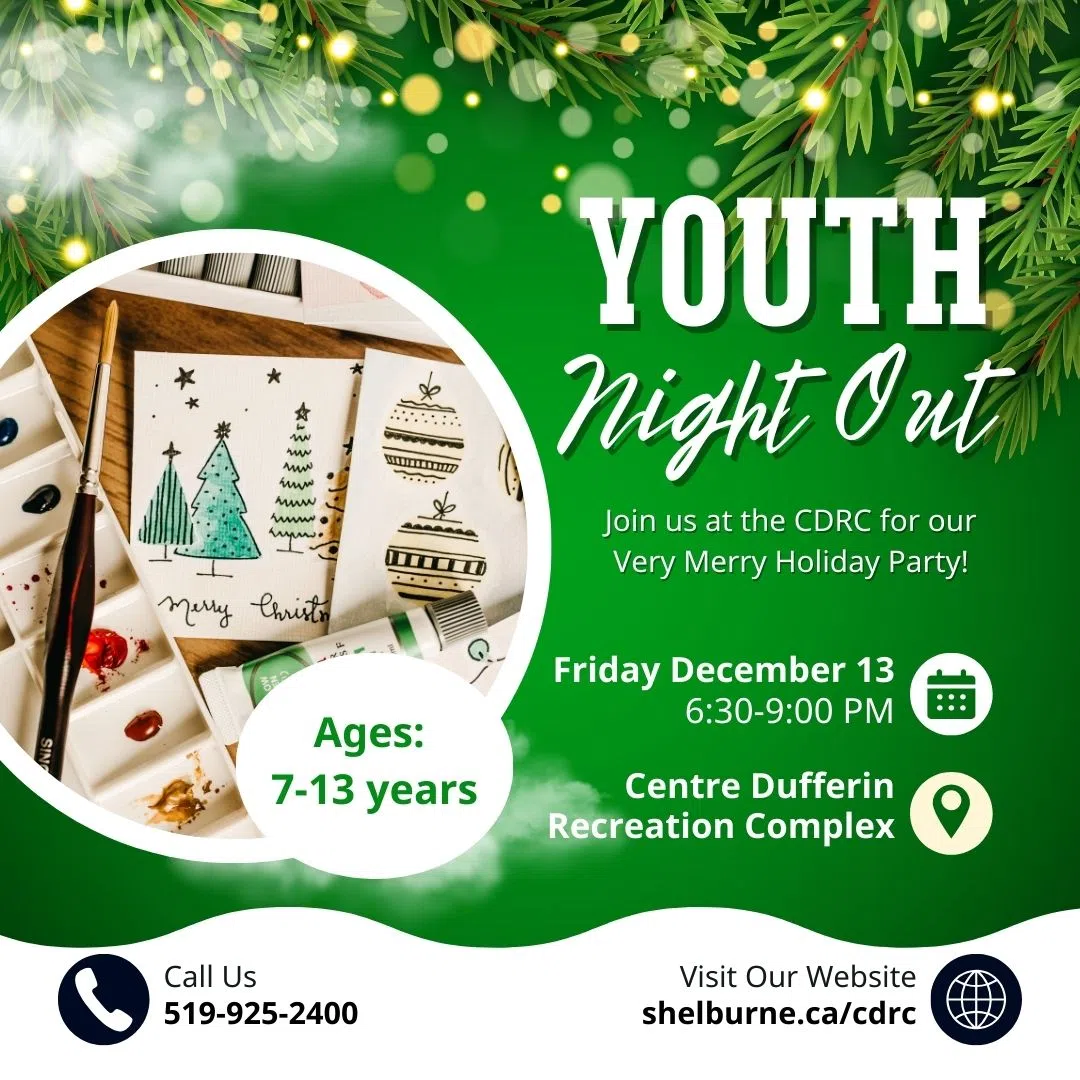 Crdc youth night fm101 orangeville today